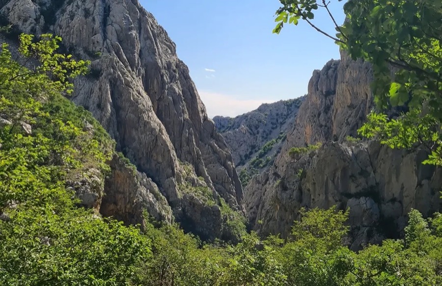 The steep gorge of Paklenica beneath the Velebit mountains